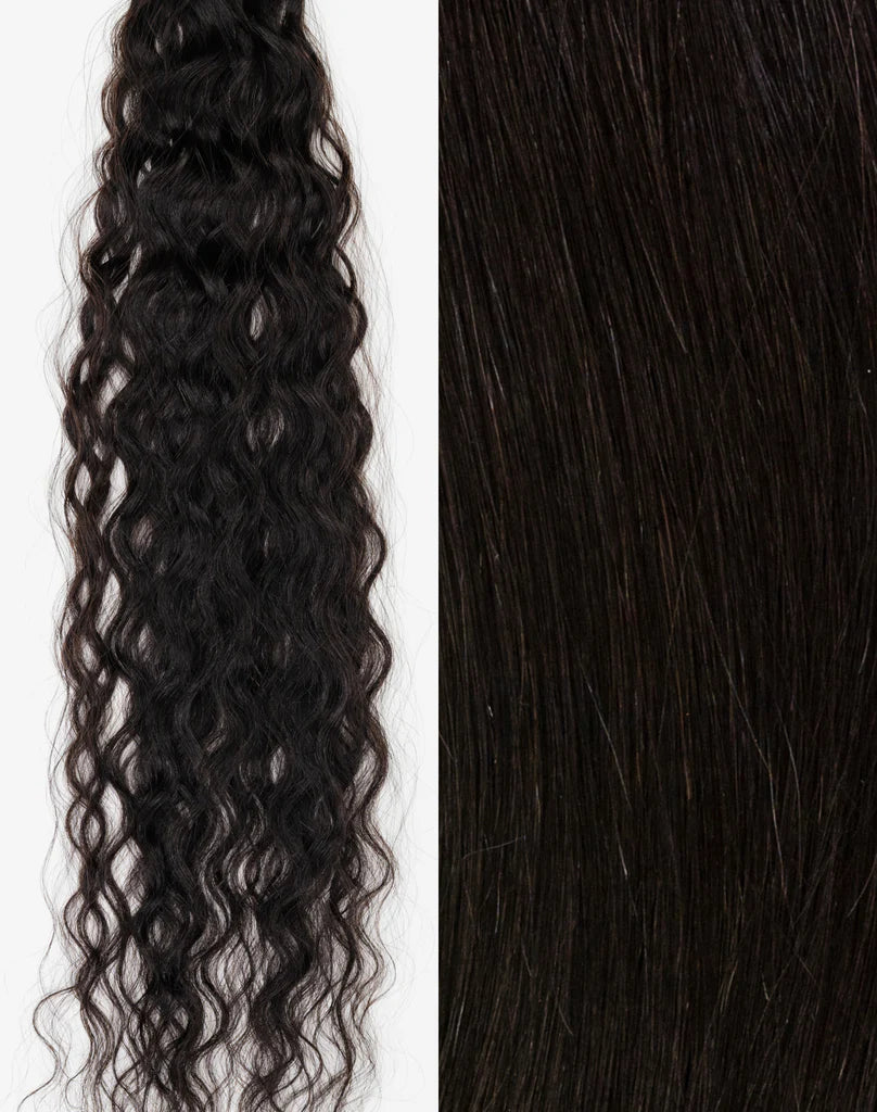Tape-In Pro Curly Jet Black/Darkest Brown #1B