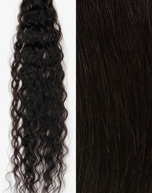 Tape-In Pro Curly Jet Black/Darkest Brown #1B