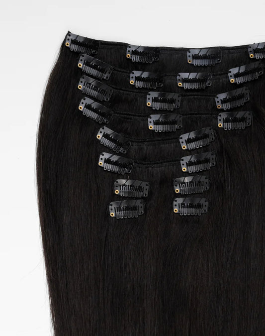 Premium Clip-In Straight Jet Black/Darkest Brown 1B