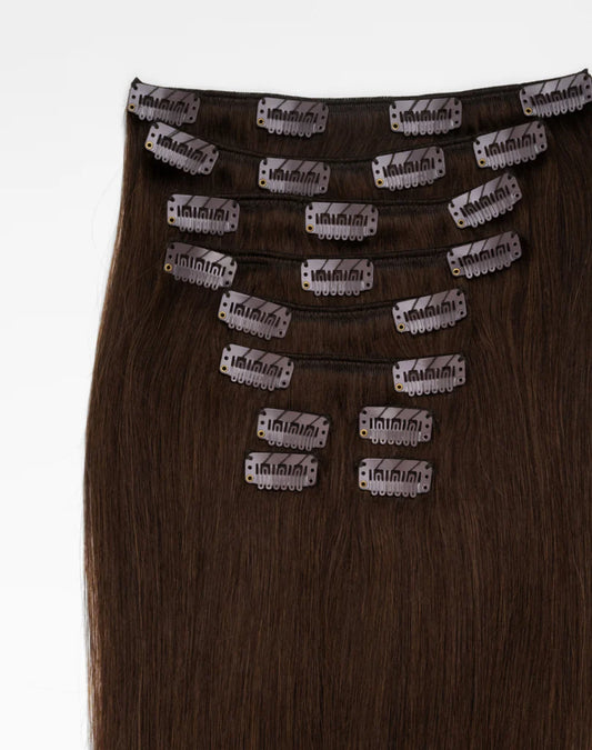 Premium Clip-In Straight Dark Brown 4